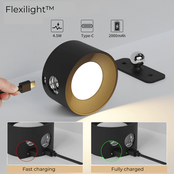 Skanto | Kabellose wiederaufladbare 360°-Wandleuchte | Energiesparende LED, Touch-Steuerung & vielseitige Heimbeleuchtung