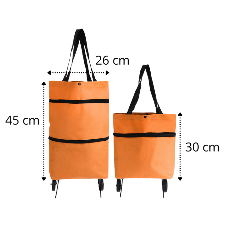 Faltbare Einkaufstasche mit Rollen 30L