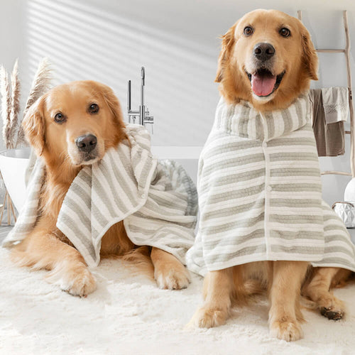 Skanto | Saugfähiges, dickes, großes, hautfreundliches Mehrzweck-Hundebademantuch