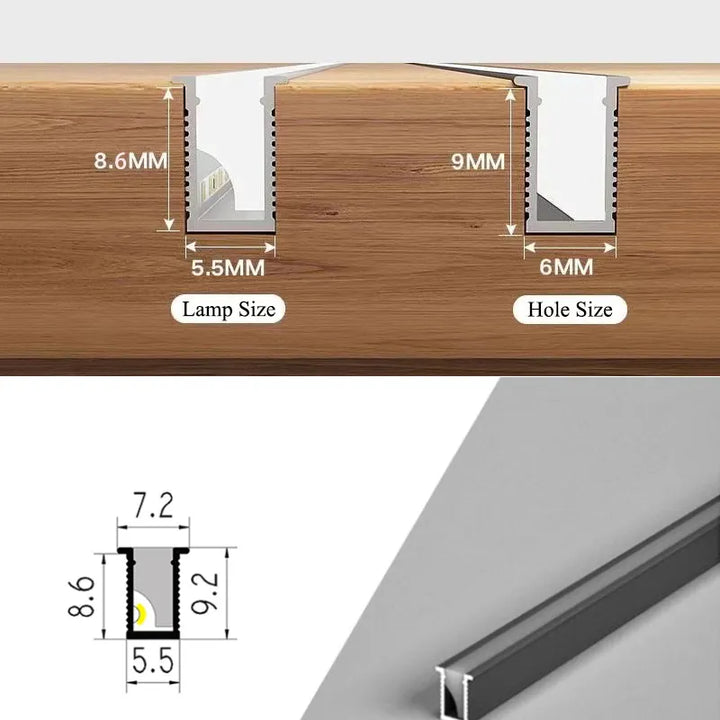 Skanto | LED-Lichtleiste Unterschrank | Ultradünn | DC12V, 10W/m | Zuschneidbar & Farbtemperatur wählbar