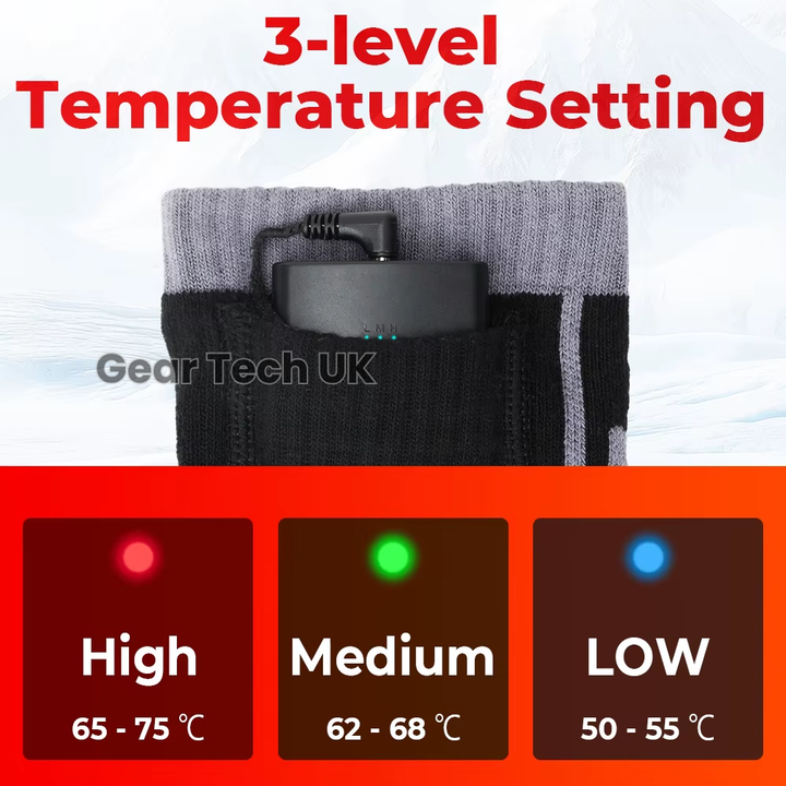 Skanto | Wiederaufladbare beheizte Skisocken & Fußwärmer – Elektrische Thermosocken für Skifahren, Snowboarden & Wintersport UK
