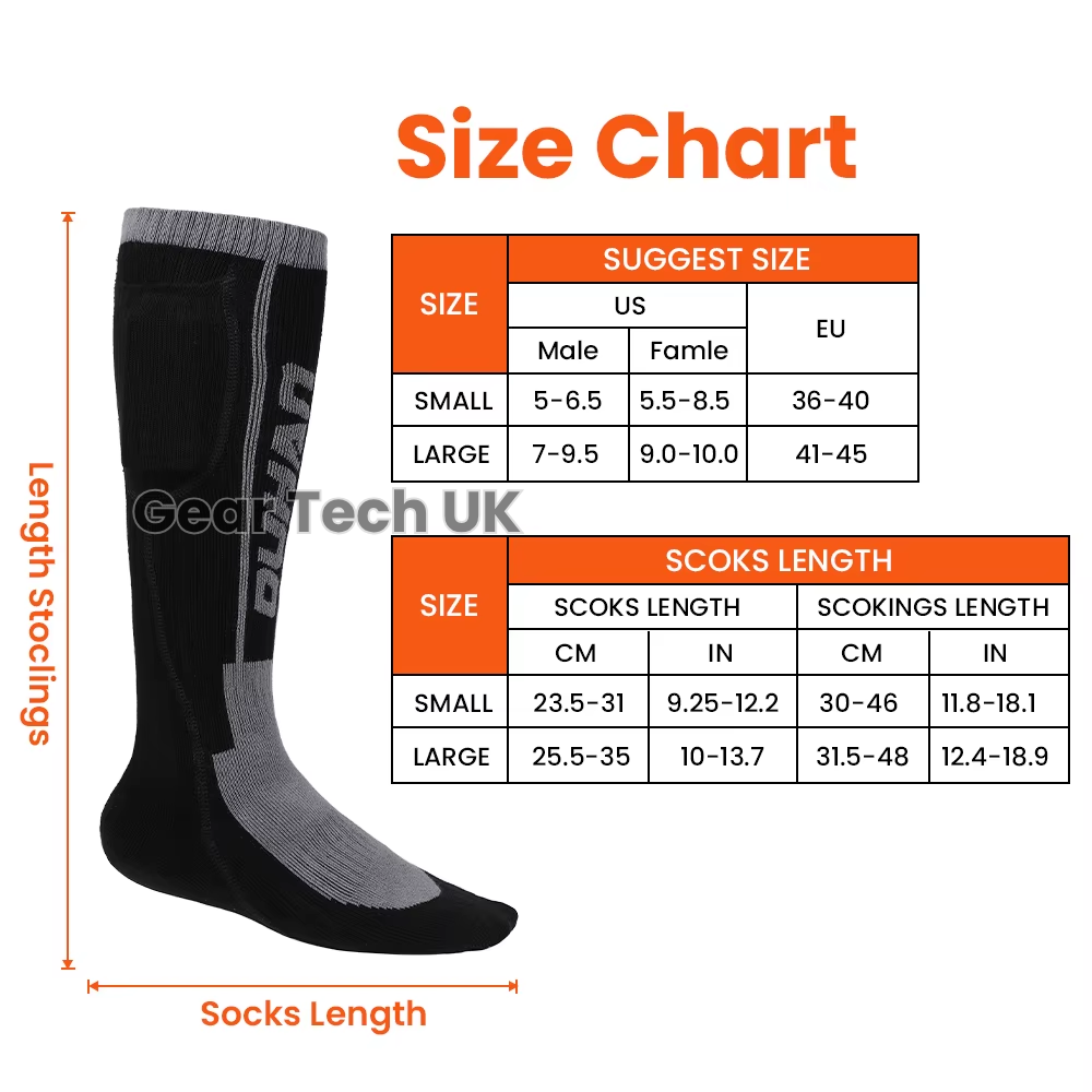 Skanto | Wiederaufladbare beheizte Skisocken & Fußwärmer – Elektrische Thermosocken für Skifahren, Snowboarden & Wintersport UK