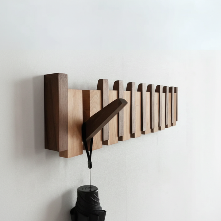 Piano Garderobe HarmonyCoat – Kreativer Wandhaken aus Holz für Flur und Eingangsbereich