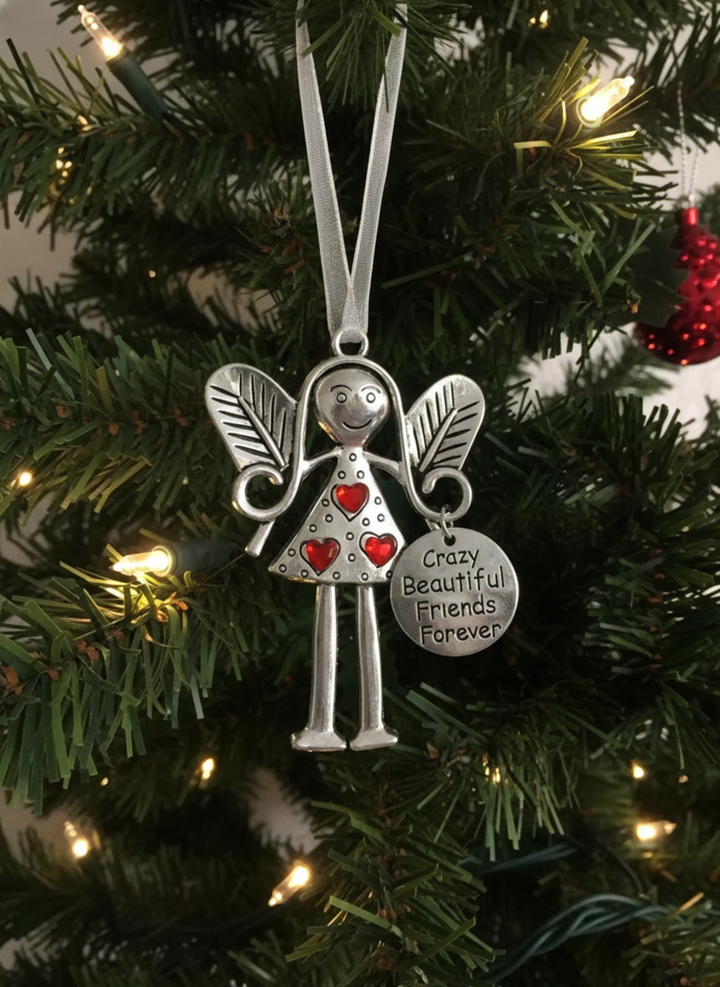 Skanto | Engel-Ornament aus Metall – Sentimentales Weihnachtsgeschenk für Freunde oder Familie