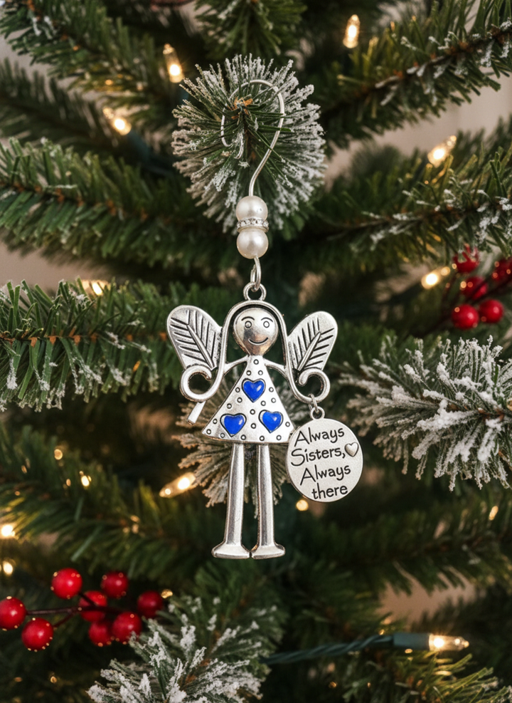Skanto | Engel-Ornament aus Metall – Sentimentales Weihnachtsgeschenk für Freunde oder Familie
