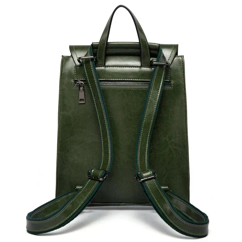 Rucksack Damen – Lederoptik, 30 × 25 × 12 cm, 4 Farben