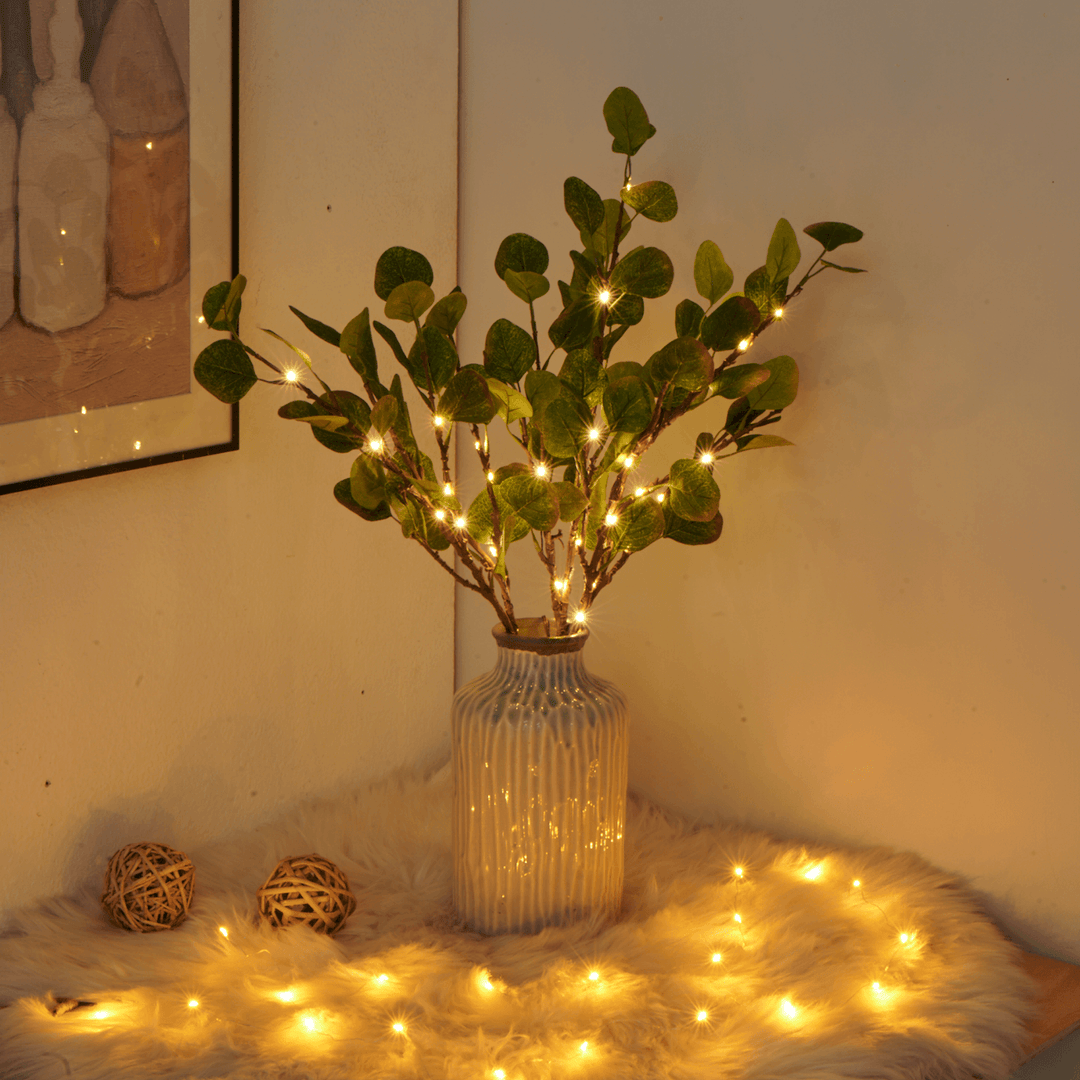 Skanto | LumiVista Magische Olivenzweig-Lichterkette – 70cm Elegante LED-Dekoration