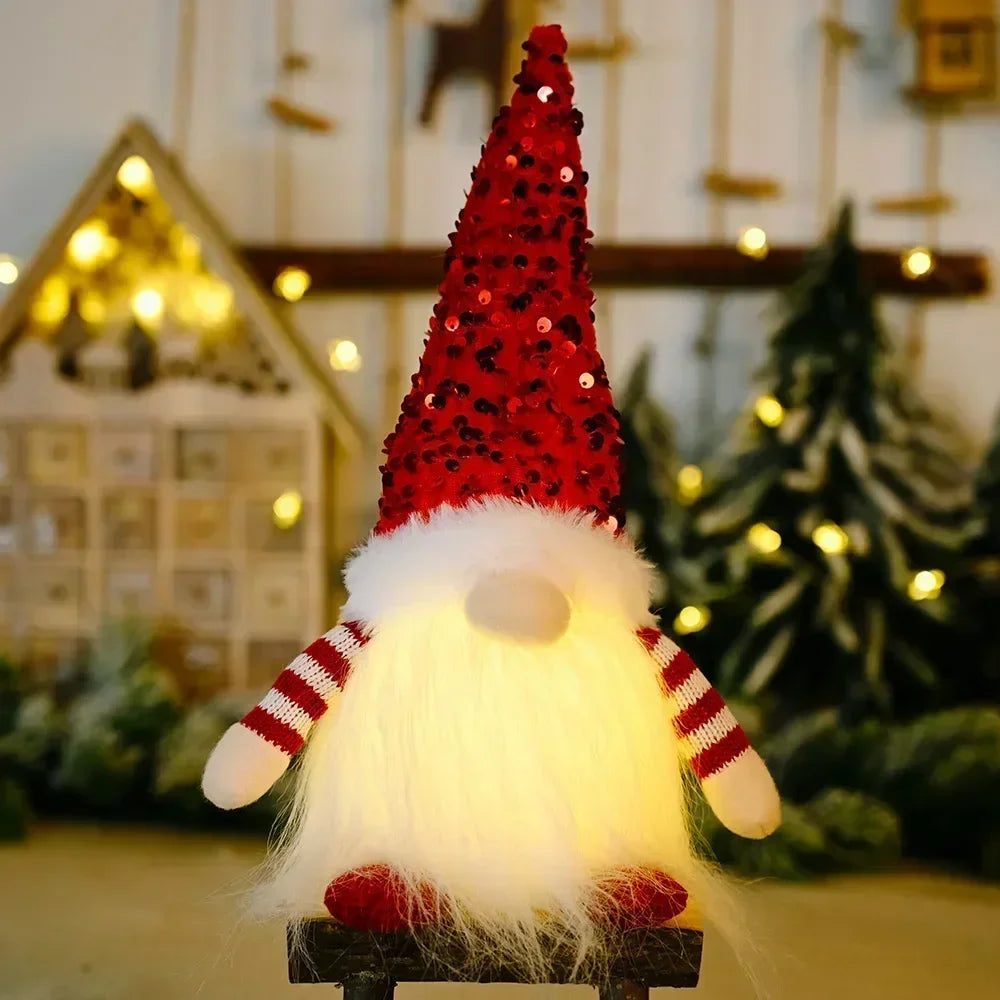 Skanto | Weihnachts-Wichtel-Dekoration | LED Nachtlicht | Warm leuchtendes Feiertagsornament