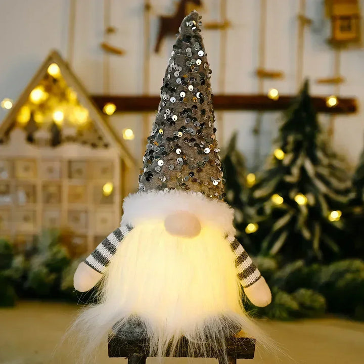 Skanto | Weihnachts-Wichtel-Dekoration | LED Nachtlicht | Warm leuchtendes Feiertagsornament