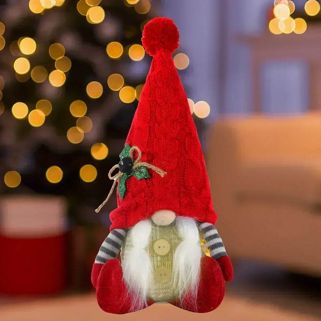 Skanto | Weihnachts-Wichtel-Dekoration | LED Nachtlicht | Warm leuchtendes Feiertagsornament