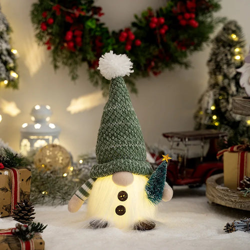 Skanto | Weihnachts-Wichtel-Dekoration | LED Nachtlicht | Warm leuchtendes Feiertagsornament