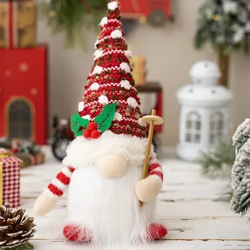 Skanto | Weihnachts-Wichtel-Dekoration | LED Nachtlicht | Warm leuchtendes Feiertagsornament