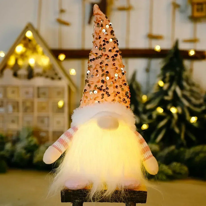 Skanto | Weihnachts-Wichtel-Dekoration | LED Nachtlicht | Warm leuchtendes Feiertagsornament