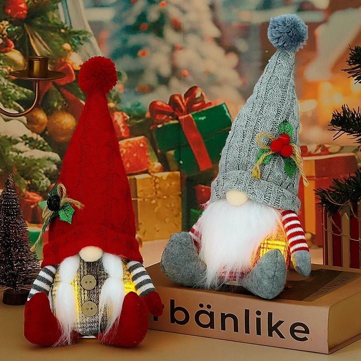 Skanto | Weihnachts-Wichtel-Dekoration | LED Nachtlicht | Warm leuchtendes Feiertagsornament