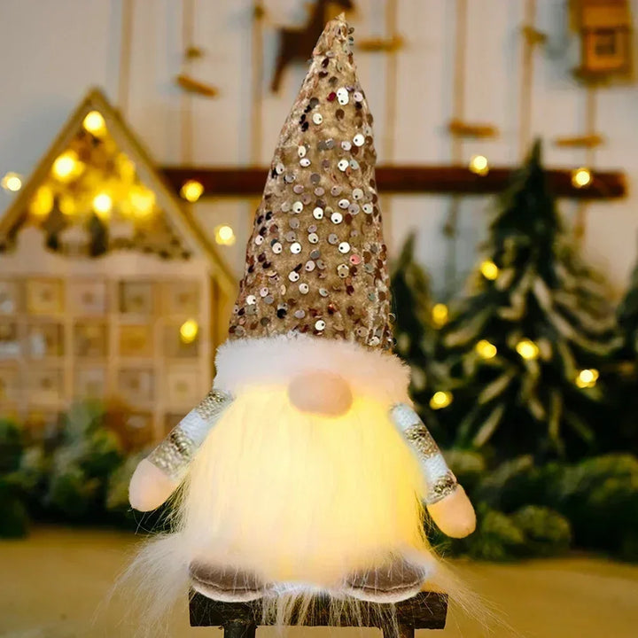 Skanto | Weihnachts-Wichtel-Dekoration | LED Nachtlicht | Warm leuchtendes Feiertagsornament