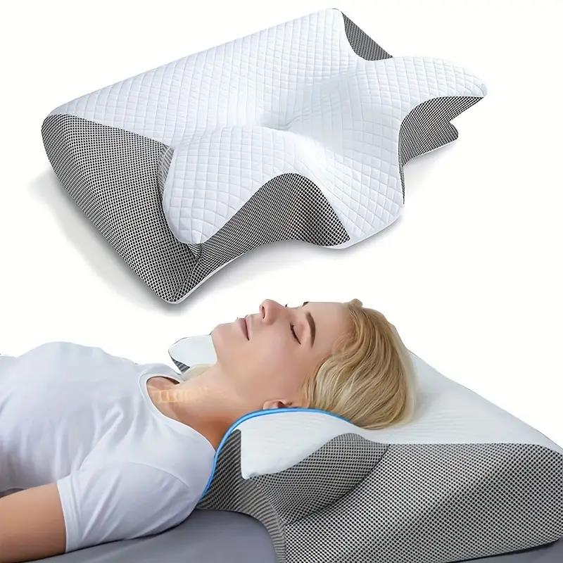 SleepEase Schmetterlings-Memory-Schaum-Kissen – Ergonomische Unterstützung für Seiten- und Rückenschläfer Skanto