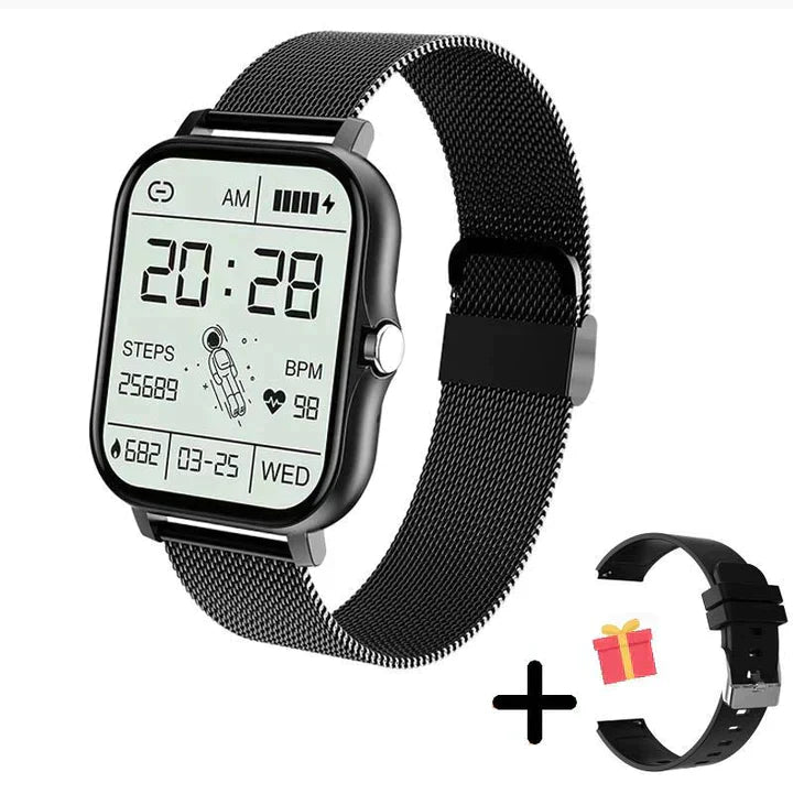 Skanto | 1.83 Zoll Smartwatch – Fitness-Tracker mit Gesundheitsfunktionen und Bluetooth-Anrufen