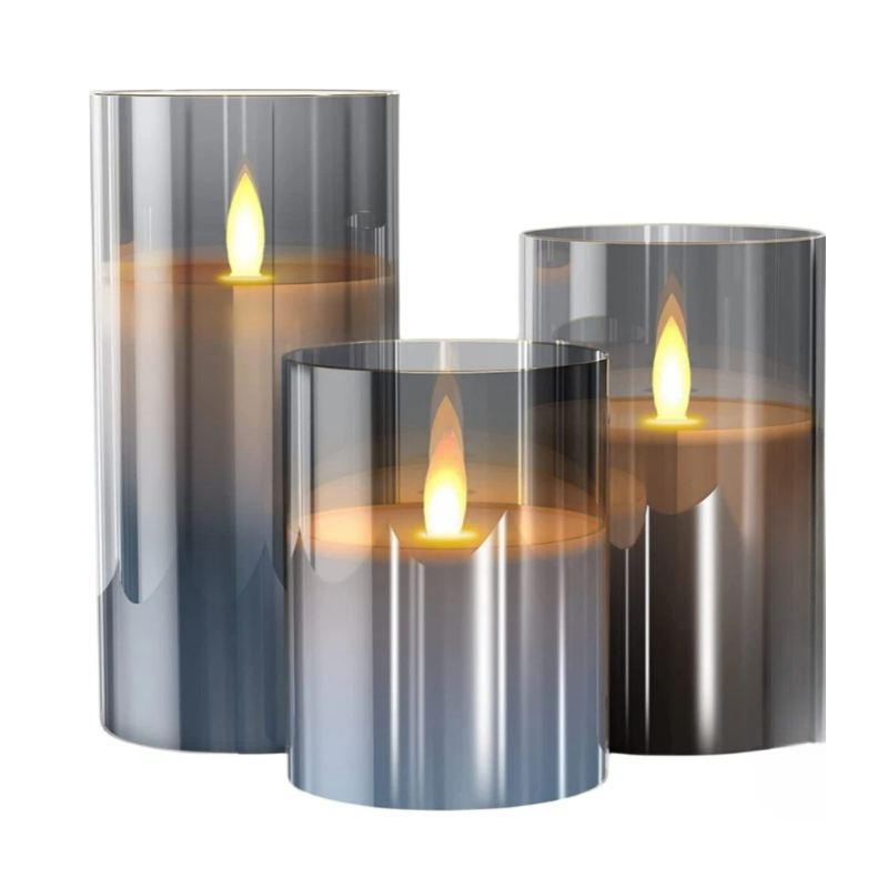 Skanto | LED-Ambient-Kerzenlichter | Realistische Flammenaura, anpassbare Helligkeit & Timer-Einstellungen für Heimdekoration und Veranstaltungen
