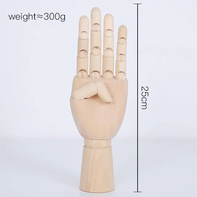 Skanto Heimdekoration Ornament Lotus Holz Bewegliches Holzfaust-Handmodell