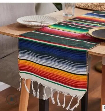 Skanto | Boho Lebendige Mexikanische Serape-Decke