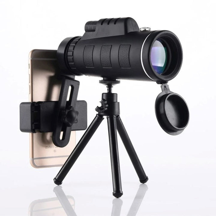 Skanto | Starscope HD Monokular – Hochleistungs-Wasserdichtes Teleskop mit Smartphone-Halterung & Stativ