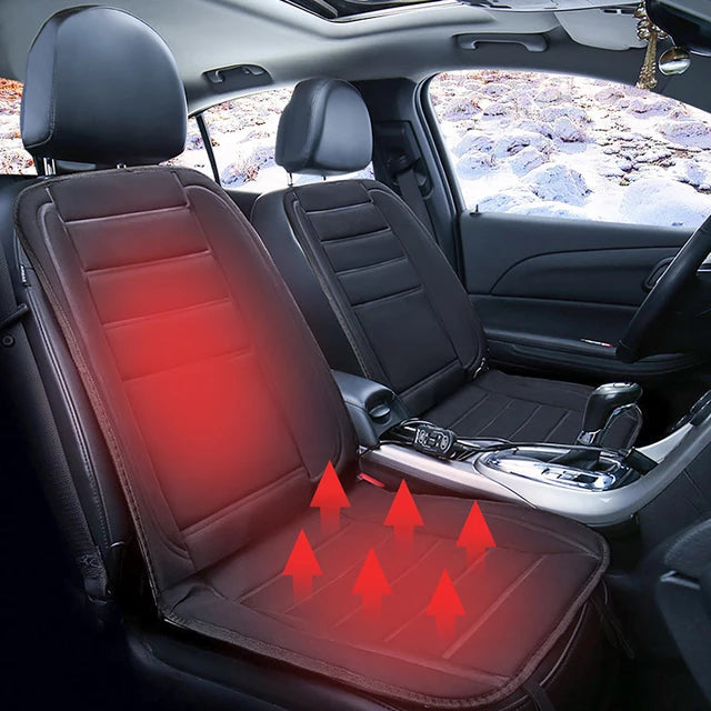 Skanto | HeatRide Beheizter Autositzbezug – 12V Memory Foam Sitz- und Rückenwärmer