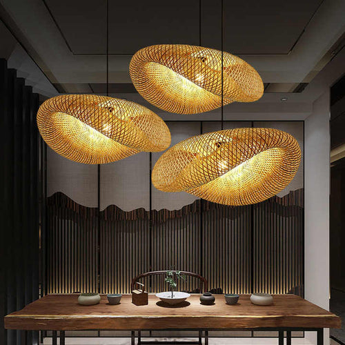 Skanto | Handgefertigte Bambuslampe im natürlichen Stil