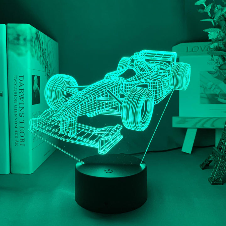 Skanto | Formel 1 3D-Illusionslampe mit Farbmodi