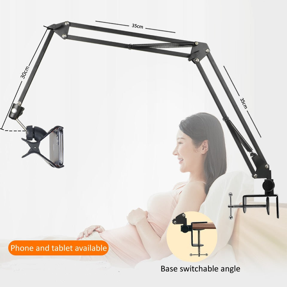 Skanto | Langer Arm Schwerlast-Schreibtischhalter für Tablets