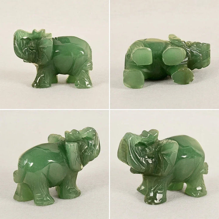 Skanto | Grüne Aventurin-Jadestein-Elefantenstatue