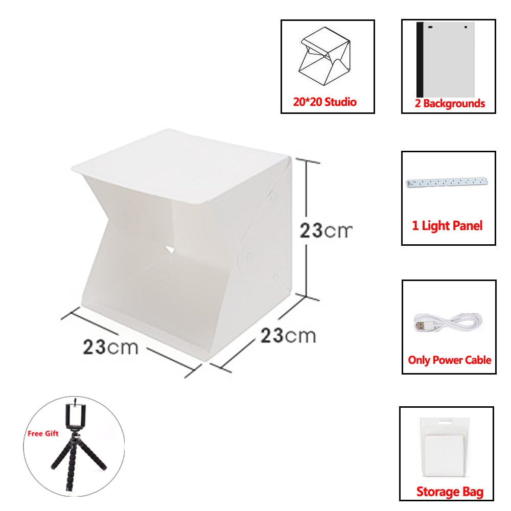 Fotostudio-Lichtbox (+ GRATIS Stativ)
