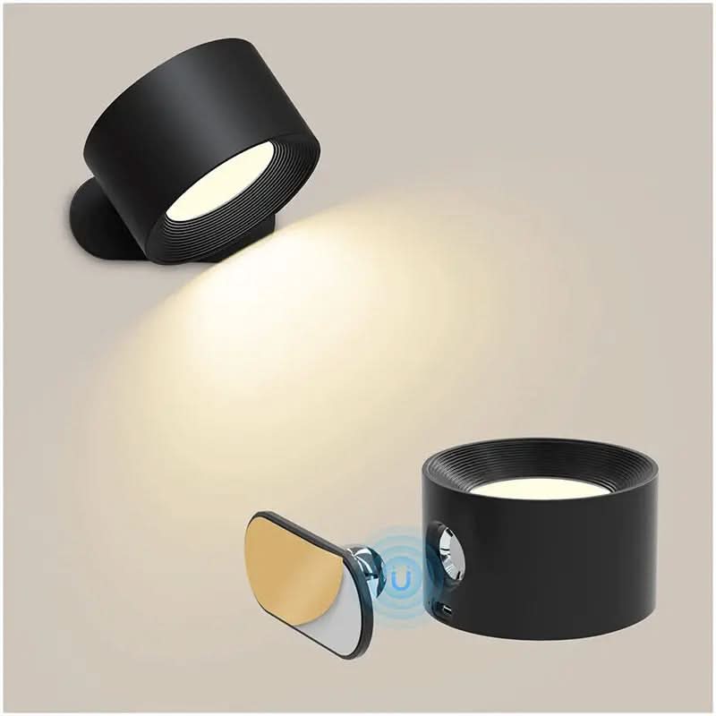 Skanto | 360° Wandleuchte – Kabellos, USB-wiederaufladbar & 3 Lichtstufen für flexible Beleuchtung