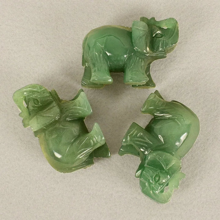 Skanto | Grüne Aventurin-Jadestein-Elefantenstatue