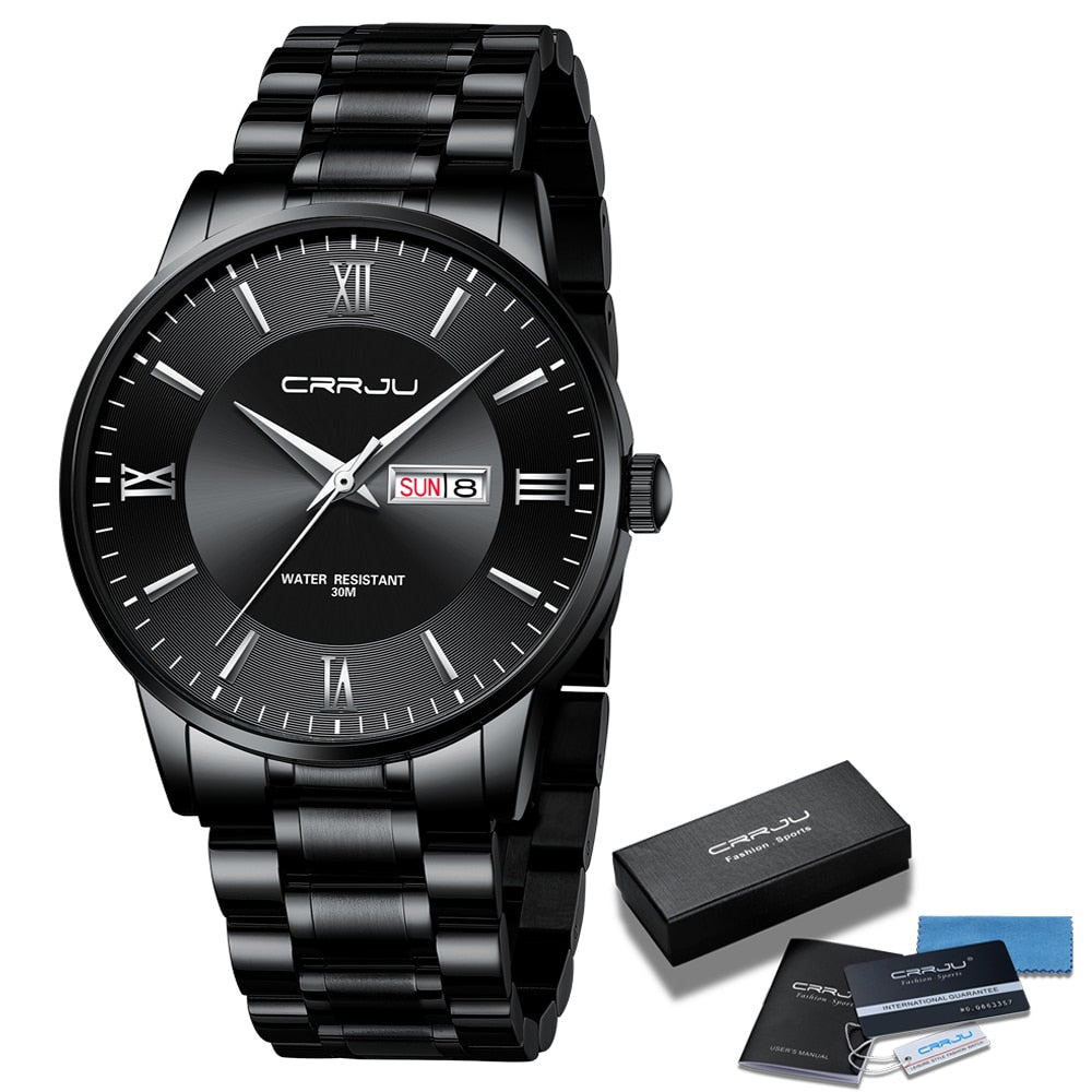 Skanto | Luxuriöse wasserdichte Sportuhr für Herren – Edelstahl-Quarz-Chronograph