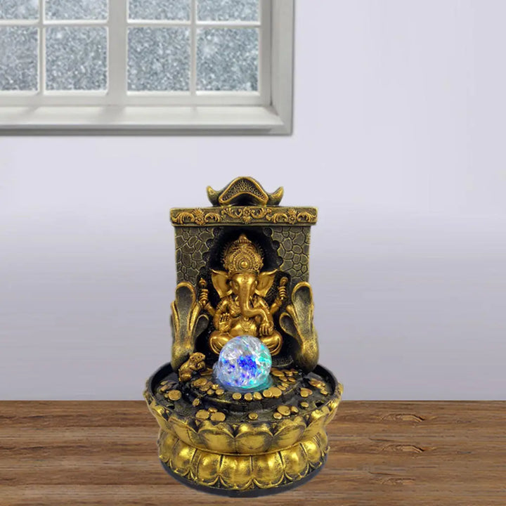 Skanto | Atemberaubende Ganesha-Statue mit LED-Indoor-Wasserfunktion