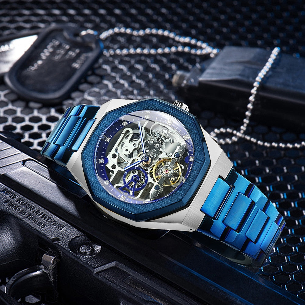 Skanto | Royale Skelett Mechanische Herrenuhr