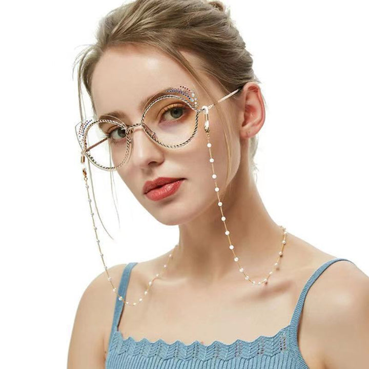 Skanto Perlen-Sonnenbrillenkette Brillenhalter