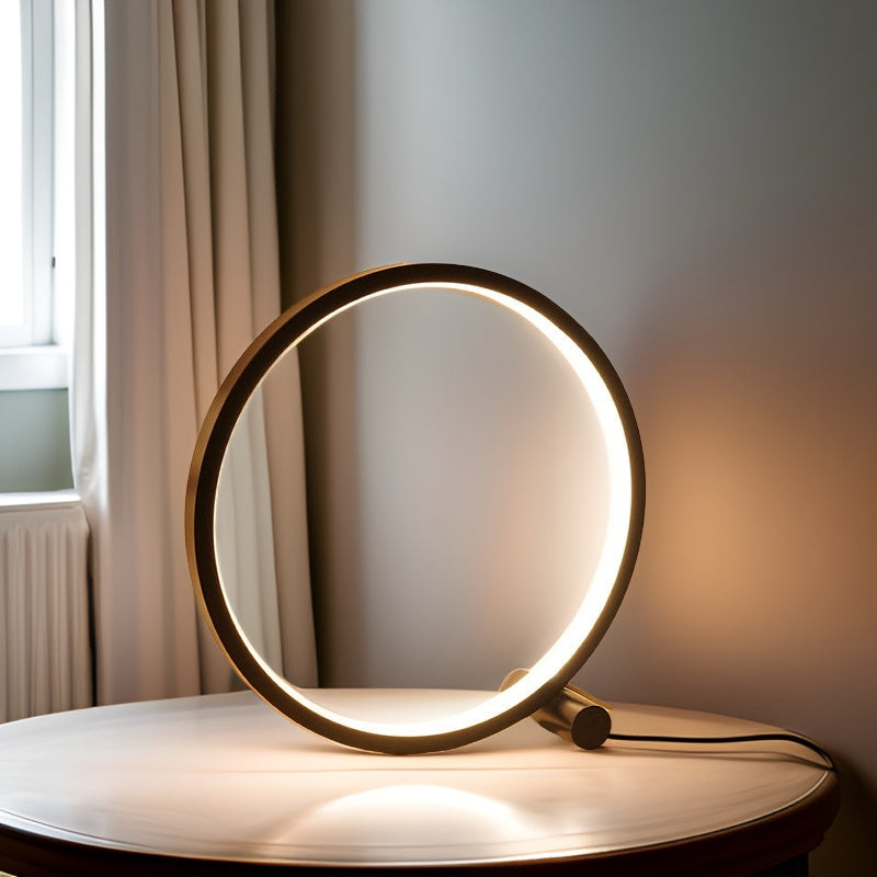 Skanto | Halo Glo Lampe – minimalistische dimmbare runde LED-Tischlampe