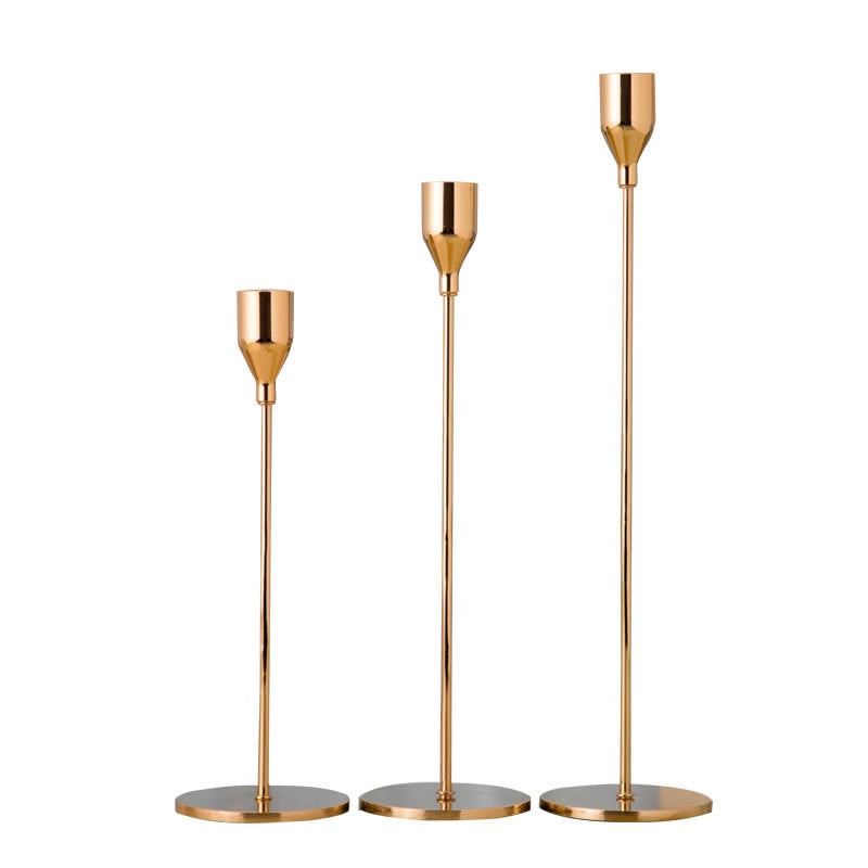 Skanto | 3-teiliges Metall Kerzenhalter Set