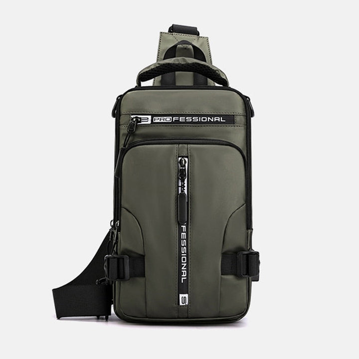 Skanto | Wasserdichte Oxford Umhängetasche, Anti-Diebstahl Sling Bag, USB-Ladefunktion & Multi-Pocket-Design