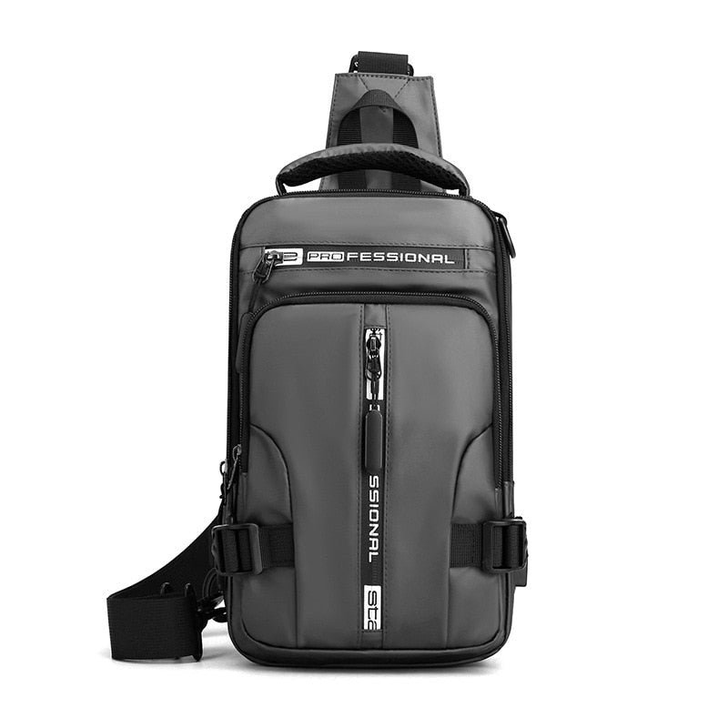 Skanto | Wasserdichte Oxford Umhängetasche, Anti-Diebstahl Sling Bag, USB-Ladefunktion & Multi-Pocket-Design