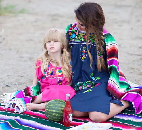 Skanto | Boho Lebendige Mexikanische Serape-Decke