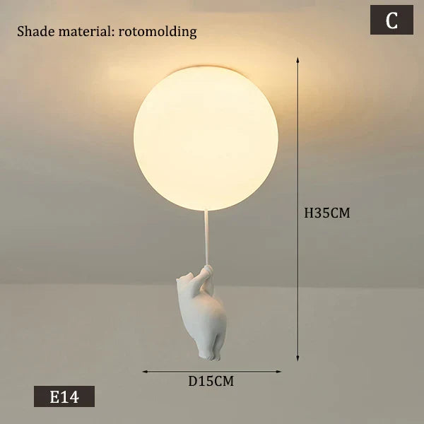 Skanto | Hängende Bärenballon-Lampe