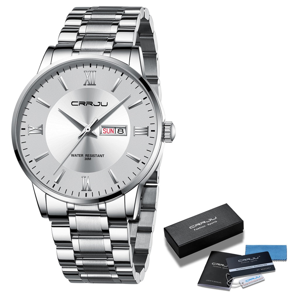 Skanto | Luxuriöse wasserdichte Sportuhr für Herren – Edelstahl-Quarz-Chronograph