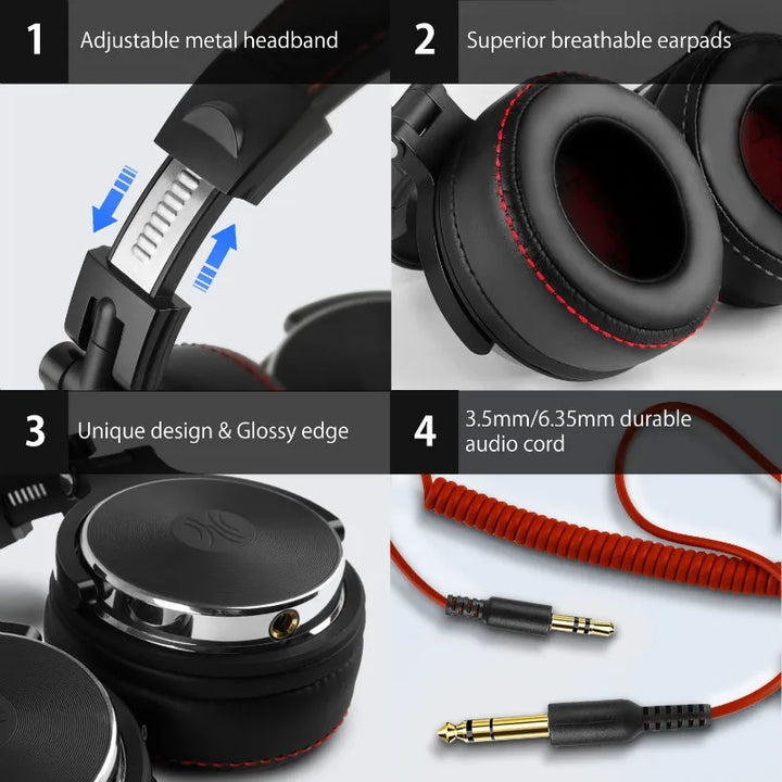 Oneodio Wired Studio Pro 50 & Pro 30 DJ Kopfhörer mit Mikrofon – TWS Noise Cancelling HiFi Stereo Dynamisches Headset