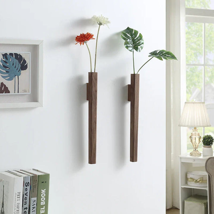 Skanto | Handgefertigte Wandvase aus Massivholz