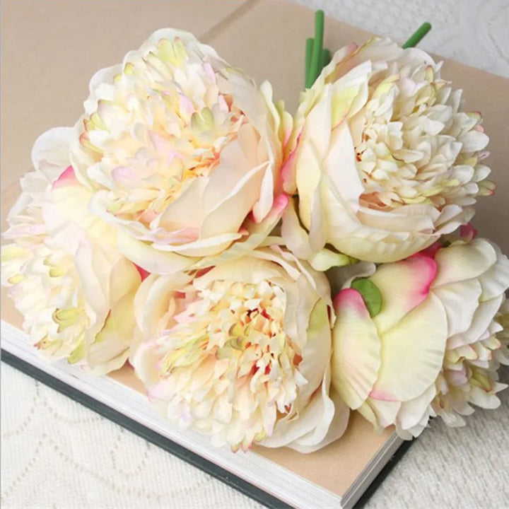 Skanto | Großes Pfingstrosen-Seidenblumenstrauß-Set