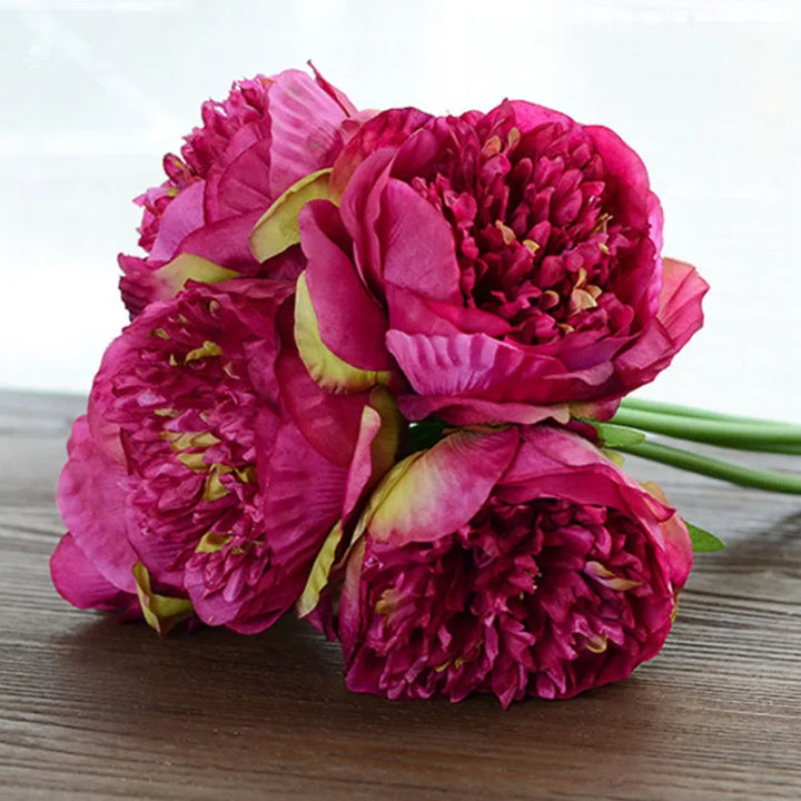 Skanto | Großes Pfingstrosen-Seidenblumenstrauß-Set