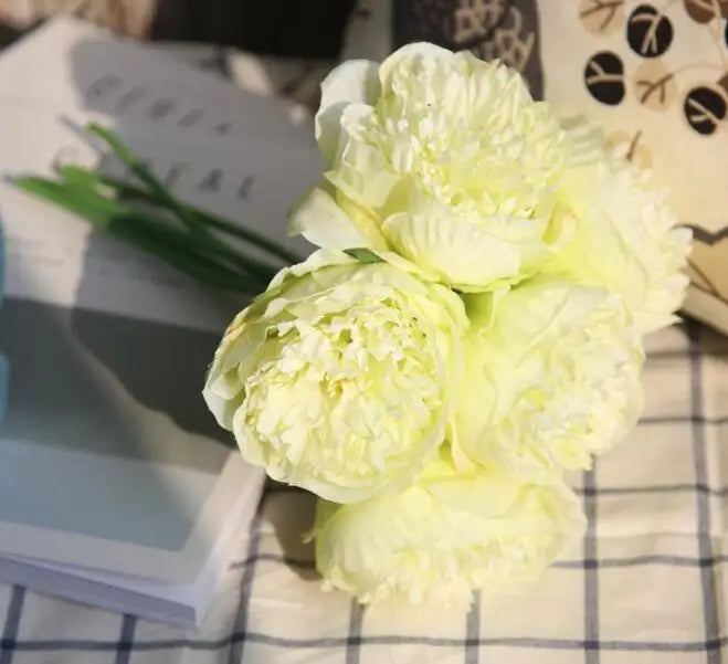 Skanto | Großes Pfingstrosen-Seidenblumenstrauß-Set