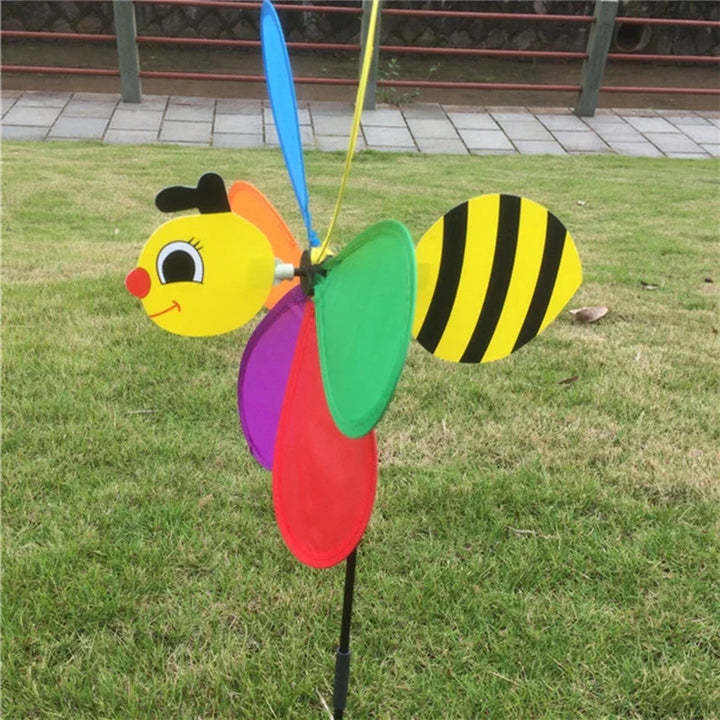 Skanto | WindBee 3D Gartenwindrad Biene | Faltbar & Wetterfest | Für Garten, Balkon & Camping